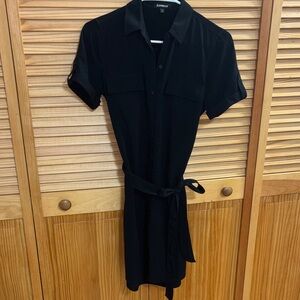 Express Black Mini Shirt Dress